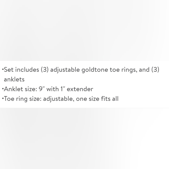 No Boundaries Goldtone Anklet and Toe Ring Set, Butterfly Motif, Multicolored, 6 - Picture 5 of 5